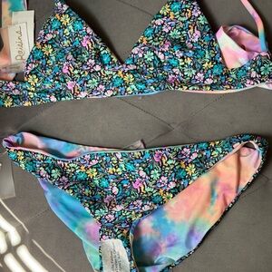 Floral and Tie-Dye Bikini bottom